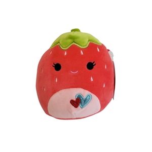 SCARLET the Strawberry Squishmallow Plush 5" NEW Hearts Pink Valentines …